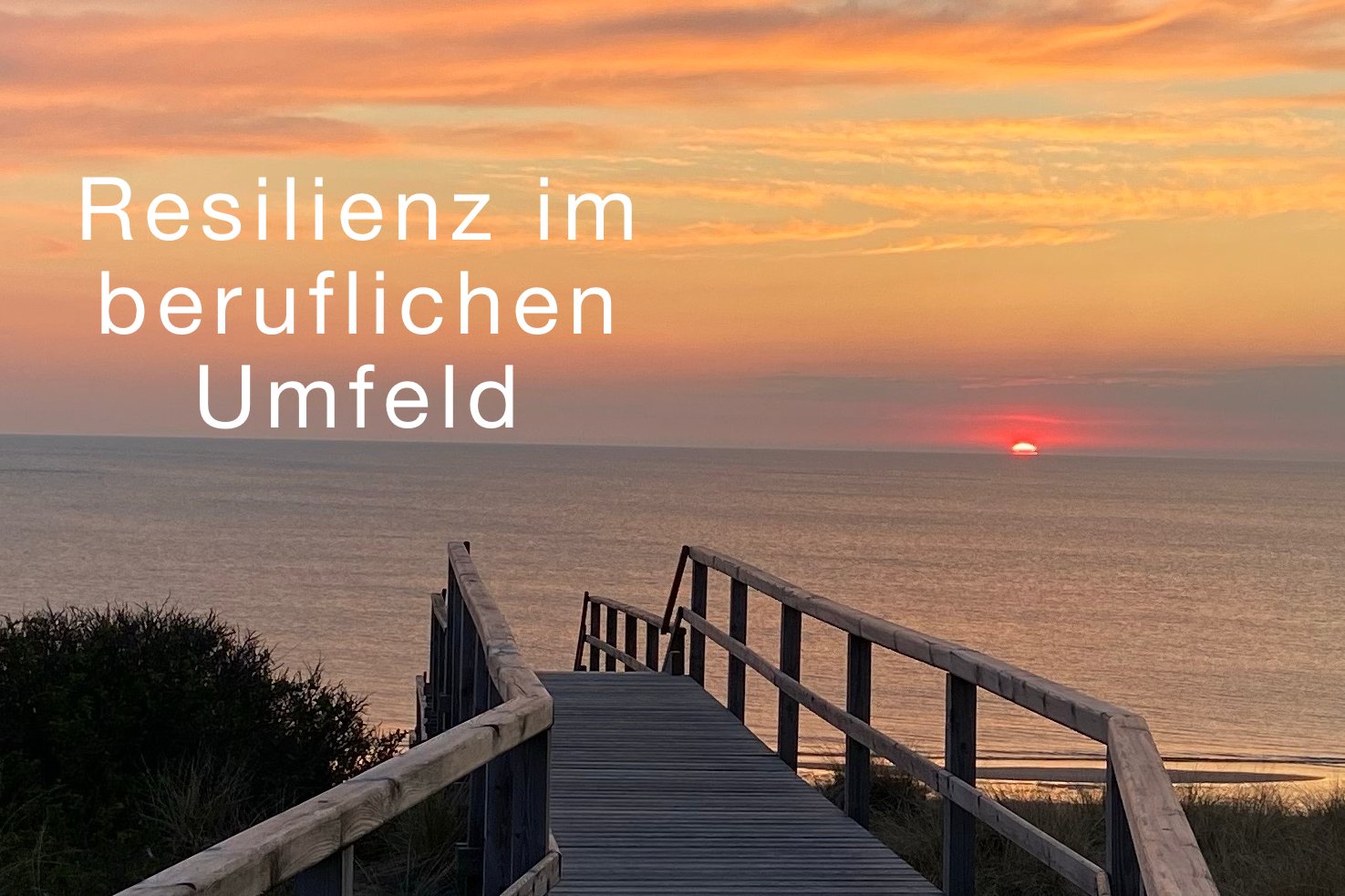 resilienz_foerdern_holzsteg_fuehrt_an_den_strand_blick_auf_das_meer_ruhige_see_bei_sonnenuntergang